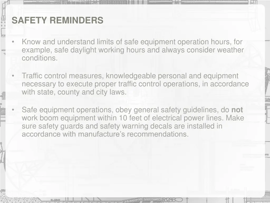 safety reminders 1