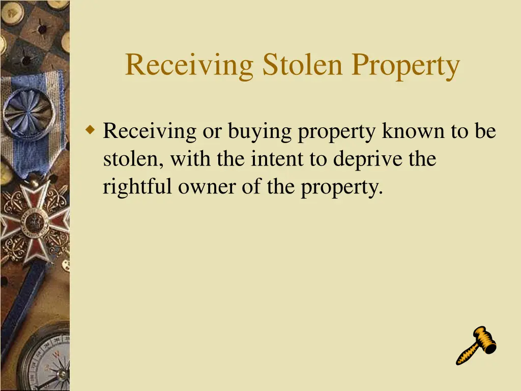 receiving stolen property