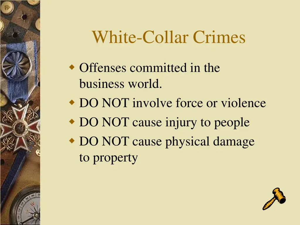 white collar crimes