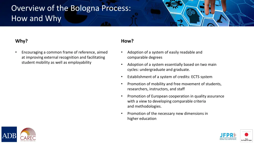 overview of the bologna process how and why