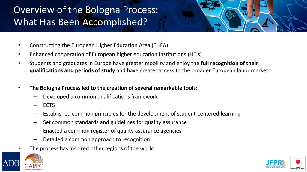 overview of the bologna process what has been