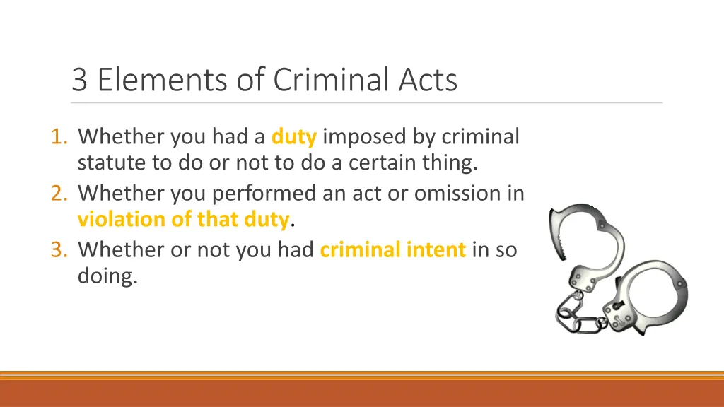 3 elements of criminal acts