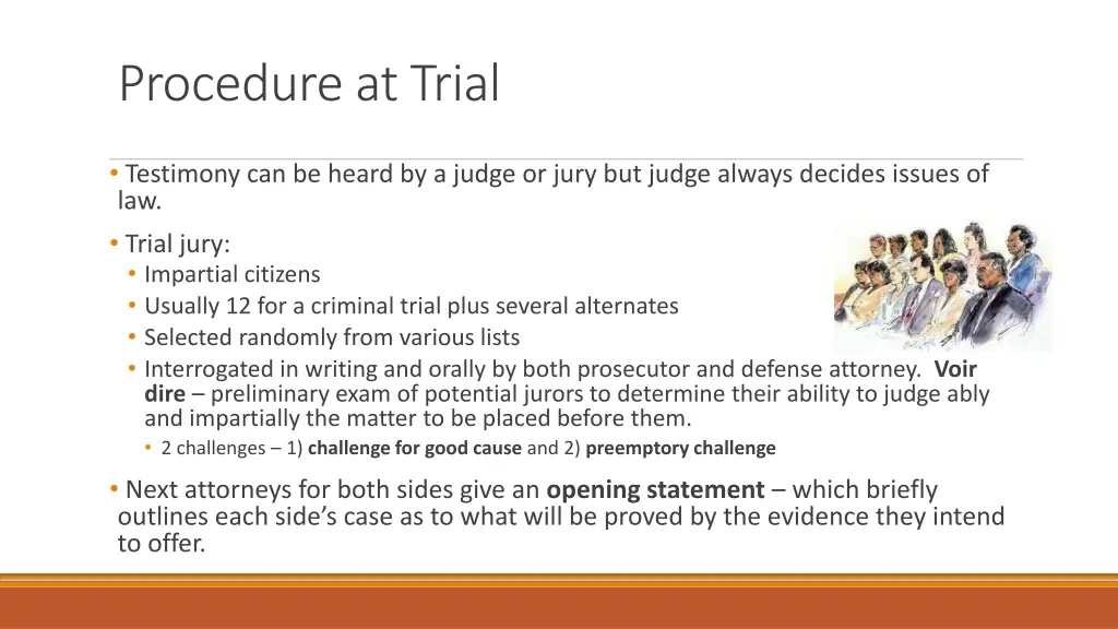 procedure at trial