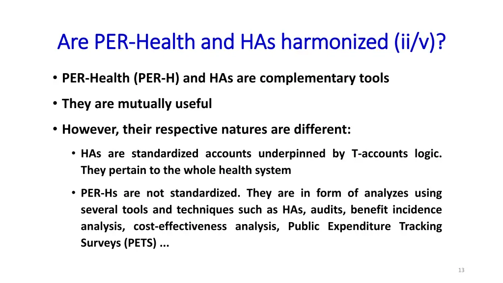 are per are per health and has harmonized 1