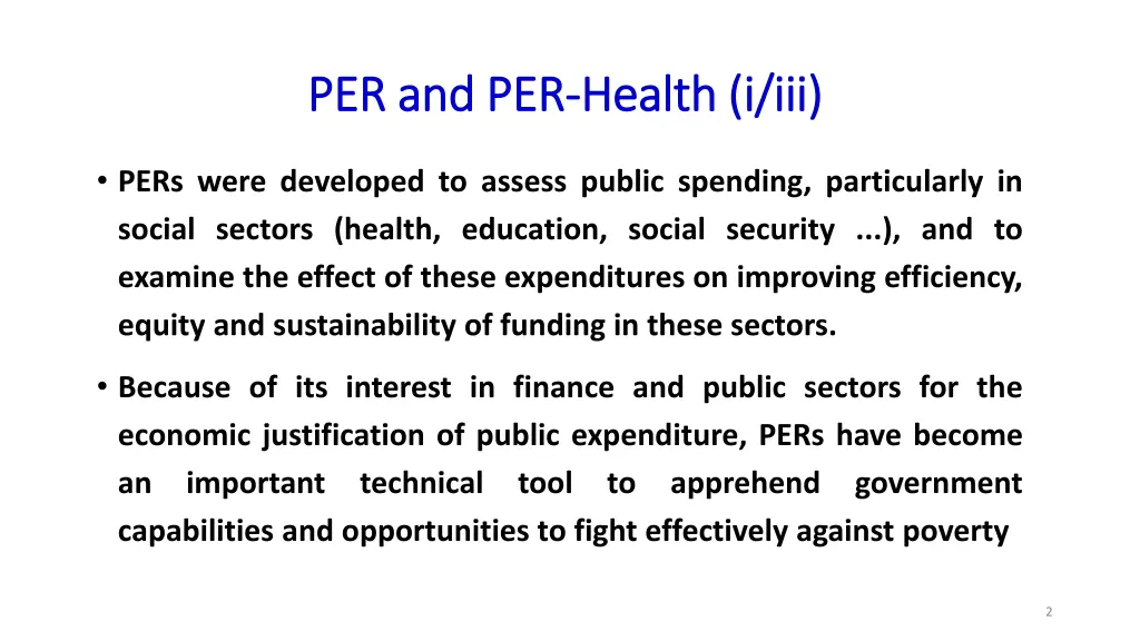 per and per per and per health i iii