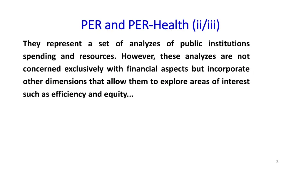 per and per per and per health ii iii