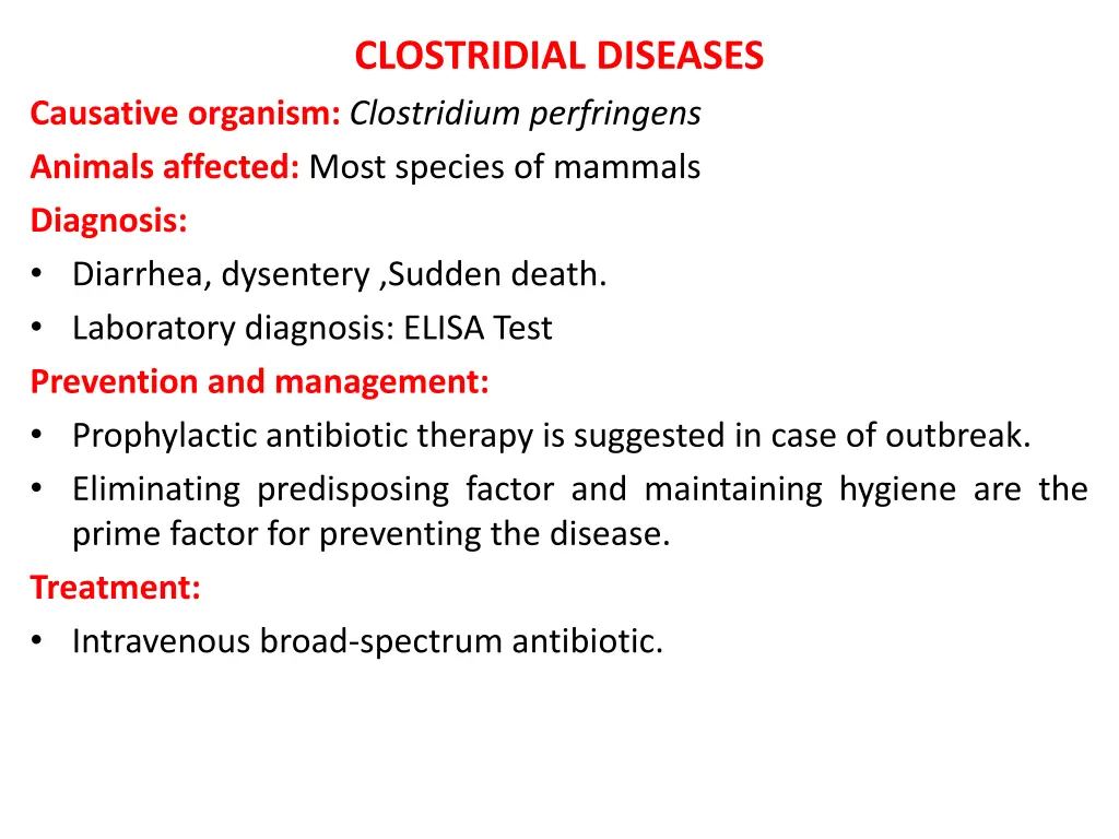 clostridial diseases