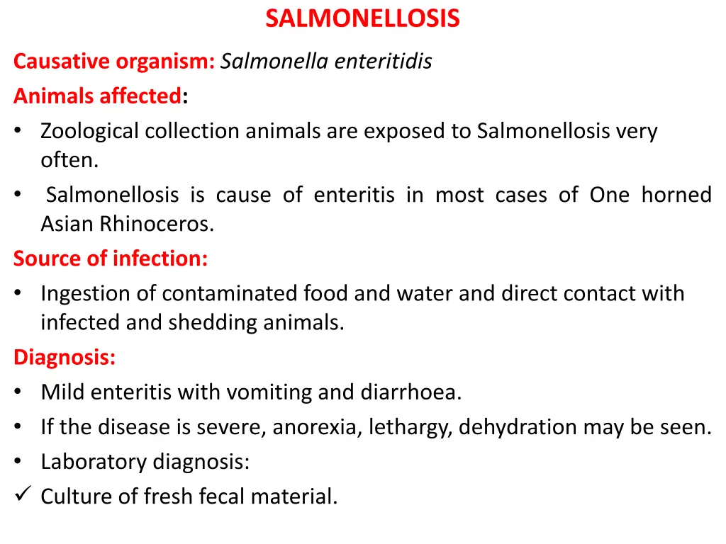 salmonellosis