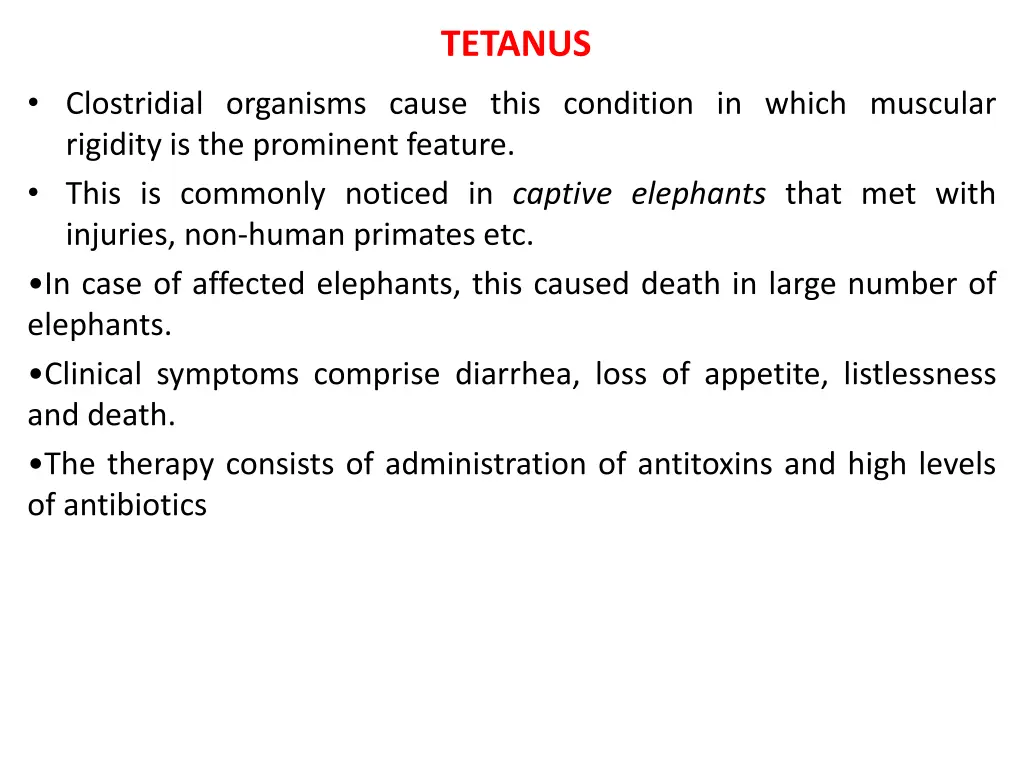 tetanus