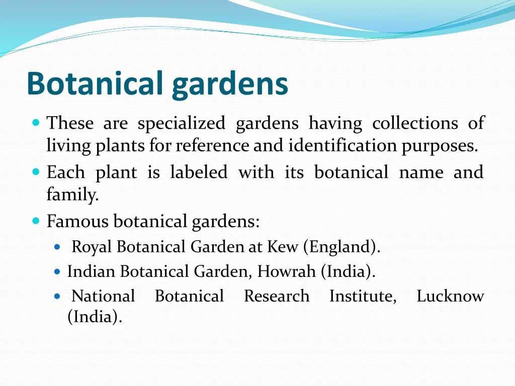 botanical gardens