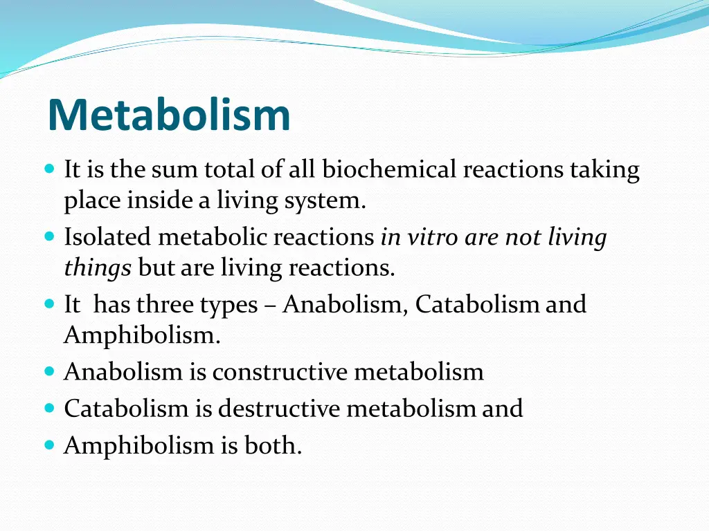 metabolism