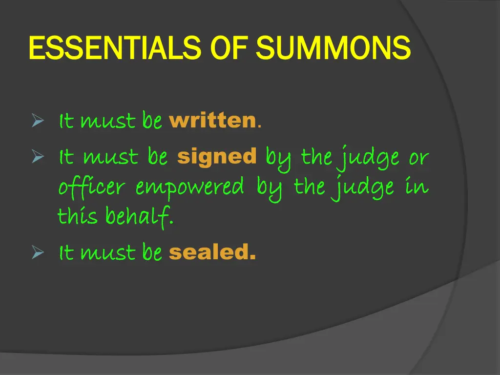 essentials of summons essentials of summons