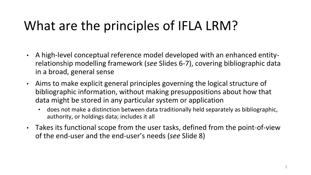 what are the principles of ifla lrm