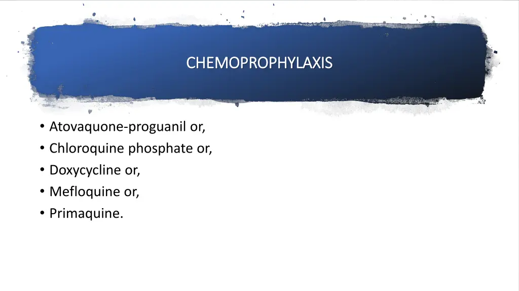 chemoprophylaxis chemoprophylaxis