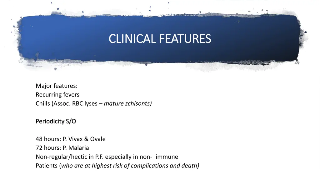 clinical features clinical features 1