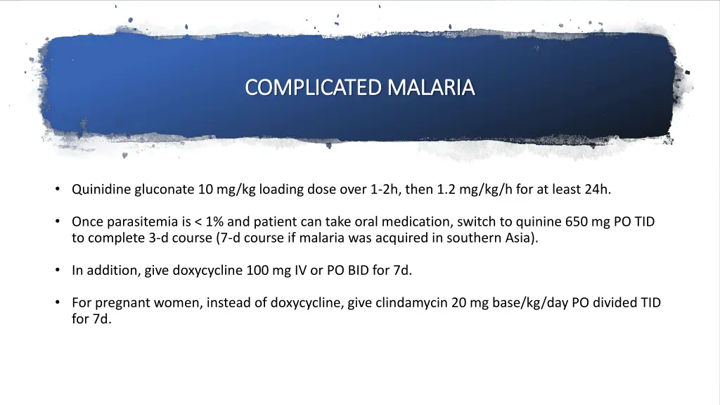 complicated malaria complicated malaria