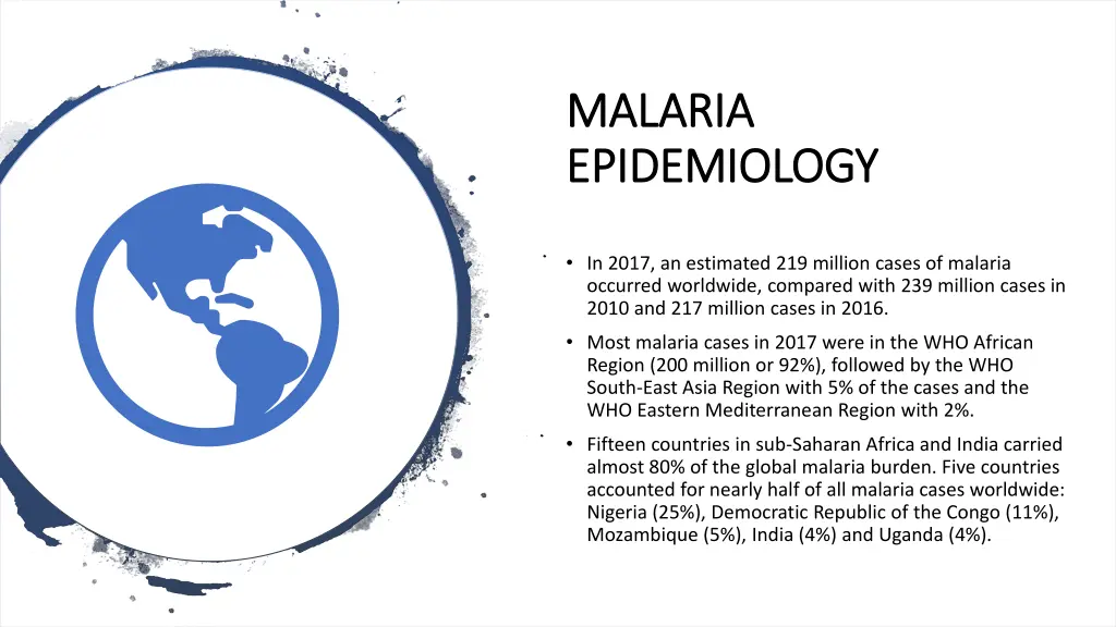 malaria malaria epidemiology epidemiology