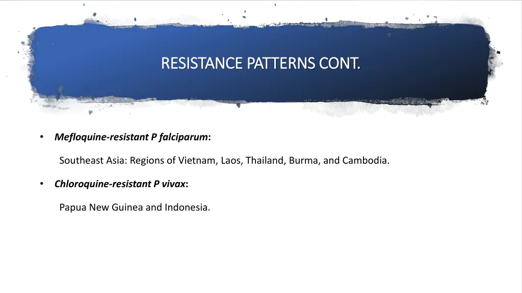 resistance patterns cont resistance patterns cont