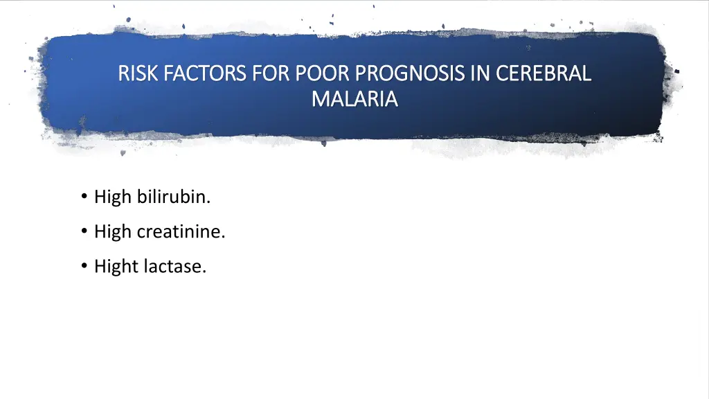 risk factors for poor prognosis in cerebral risk