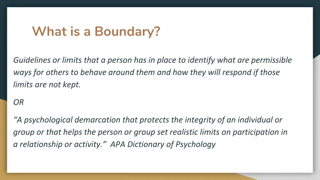 what is a boundary