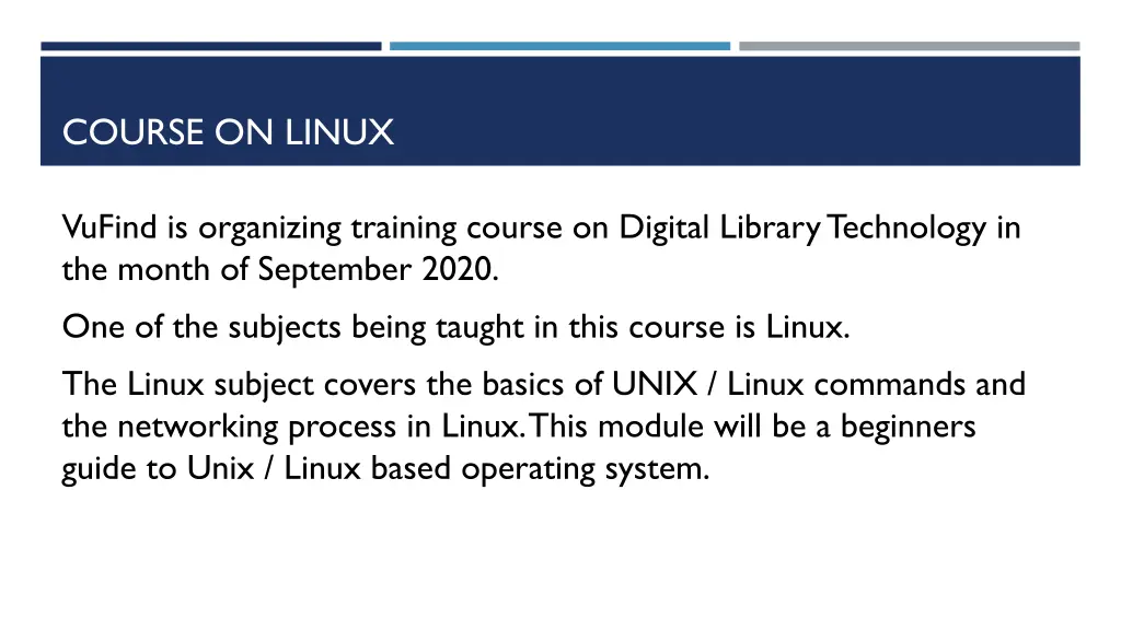 course on linux