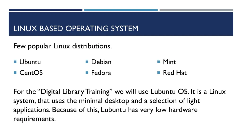 linux based operating system