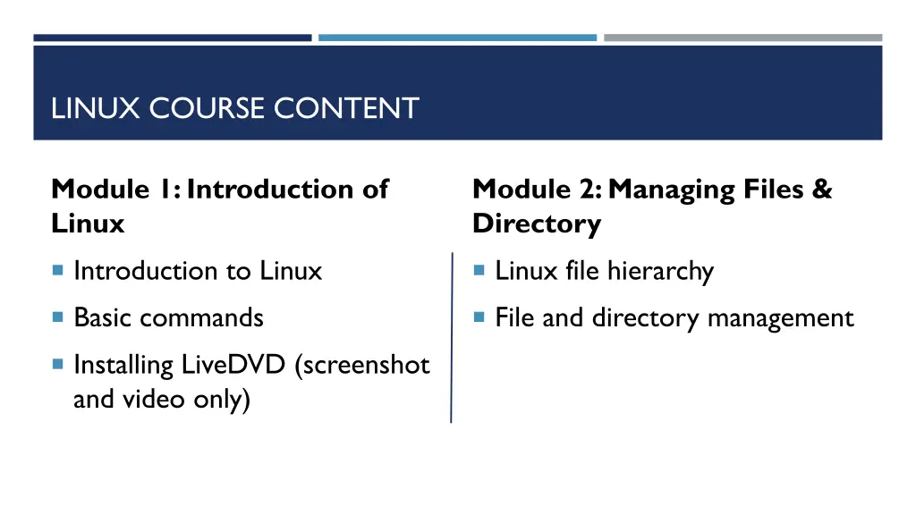 linux course content