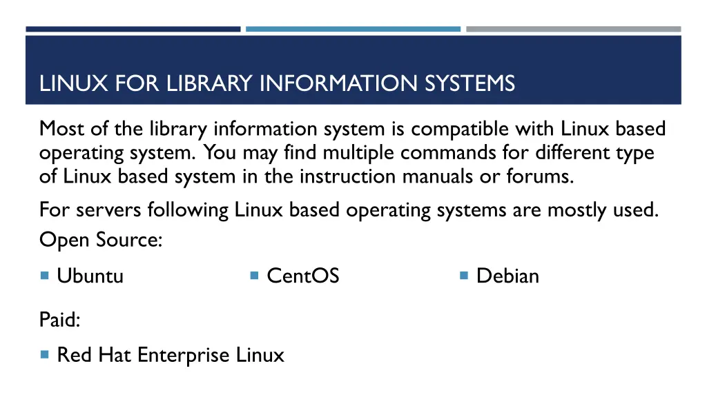 linux for library information systems