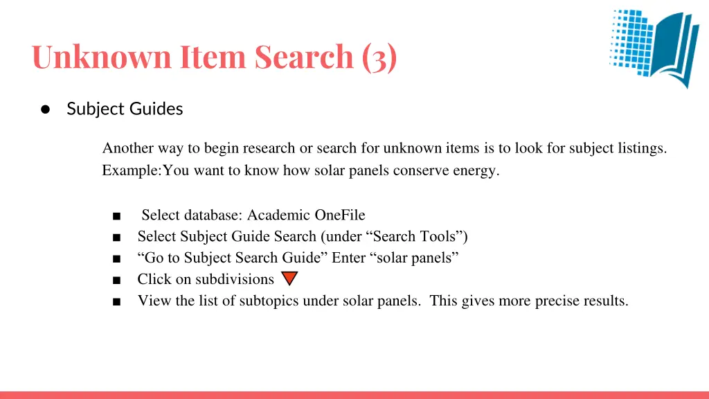 unknown item search 3