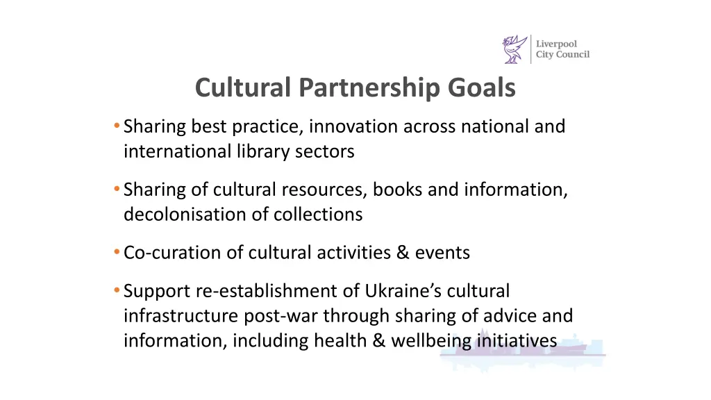 cultural partnership goals sharing best practice