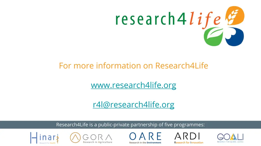 for more information on research4life