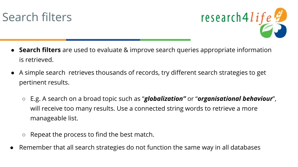 search filters