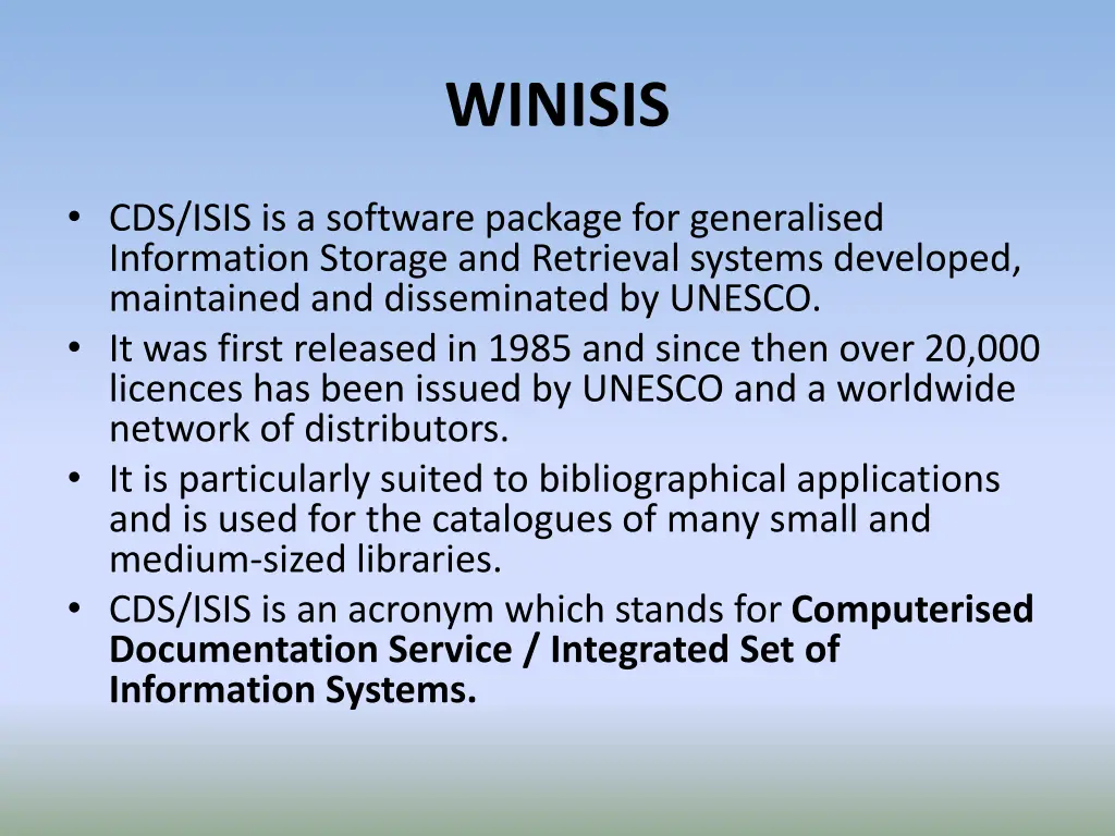 winisis