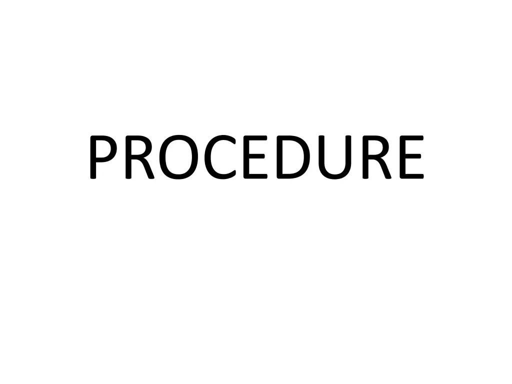 procedure