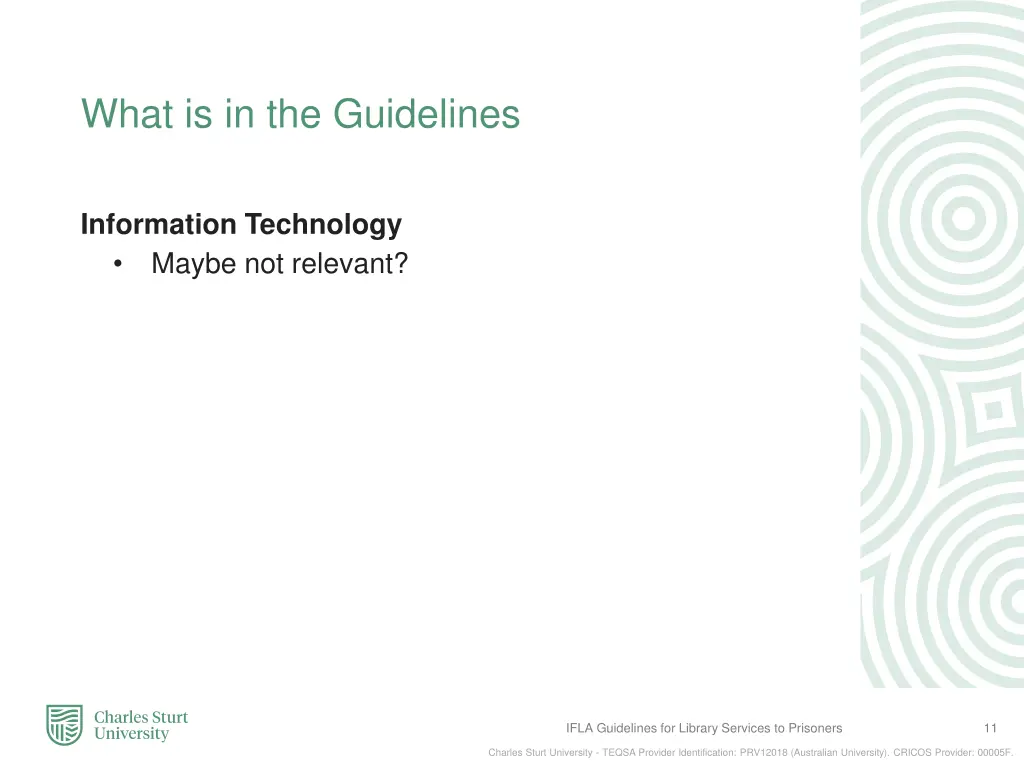 what is in the guidelines 4