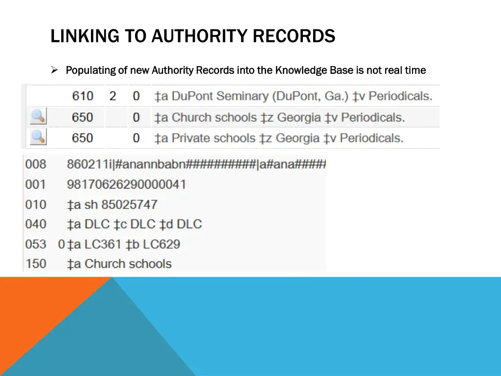 linking to authority records