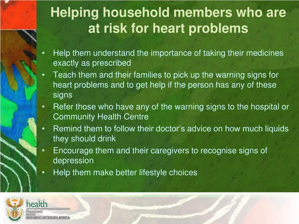 helping household members who are at risk