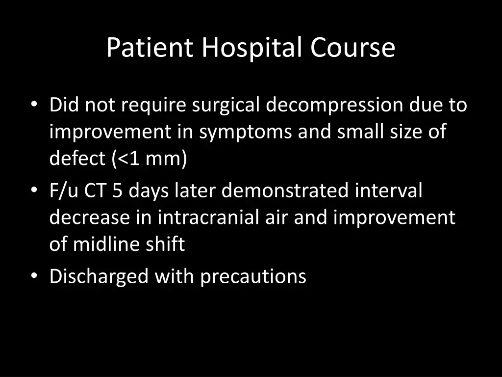 patient hospital course