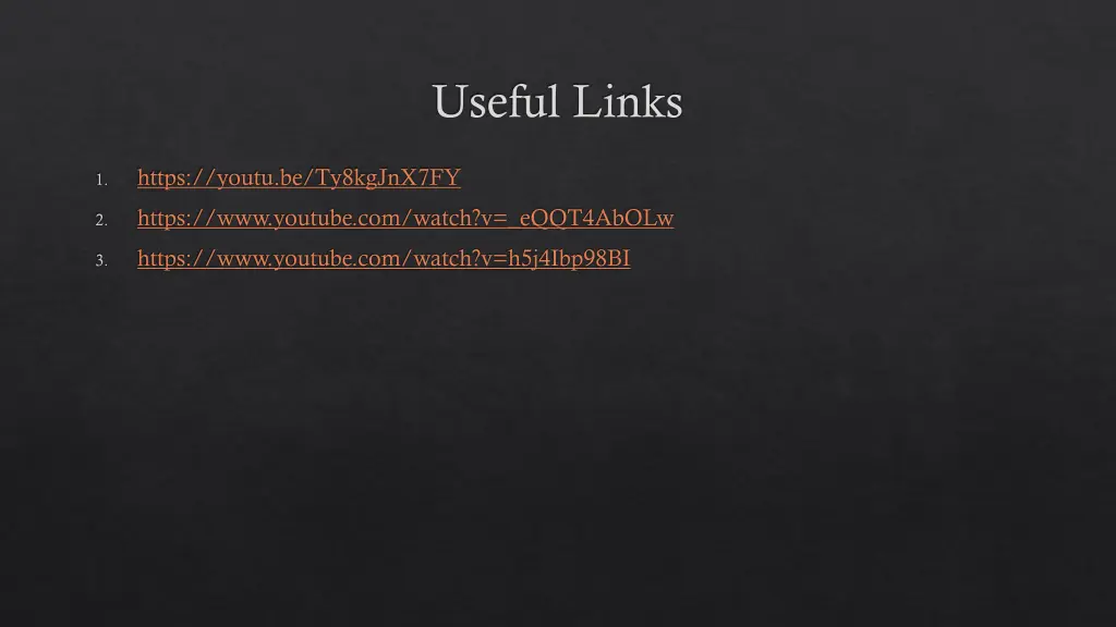 useful links