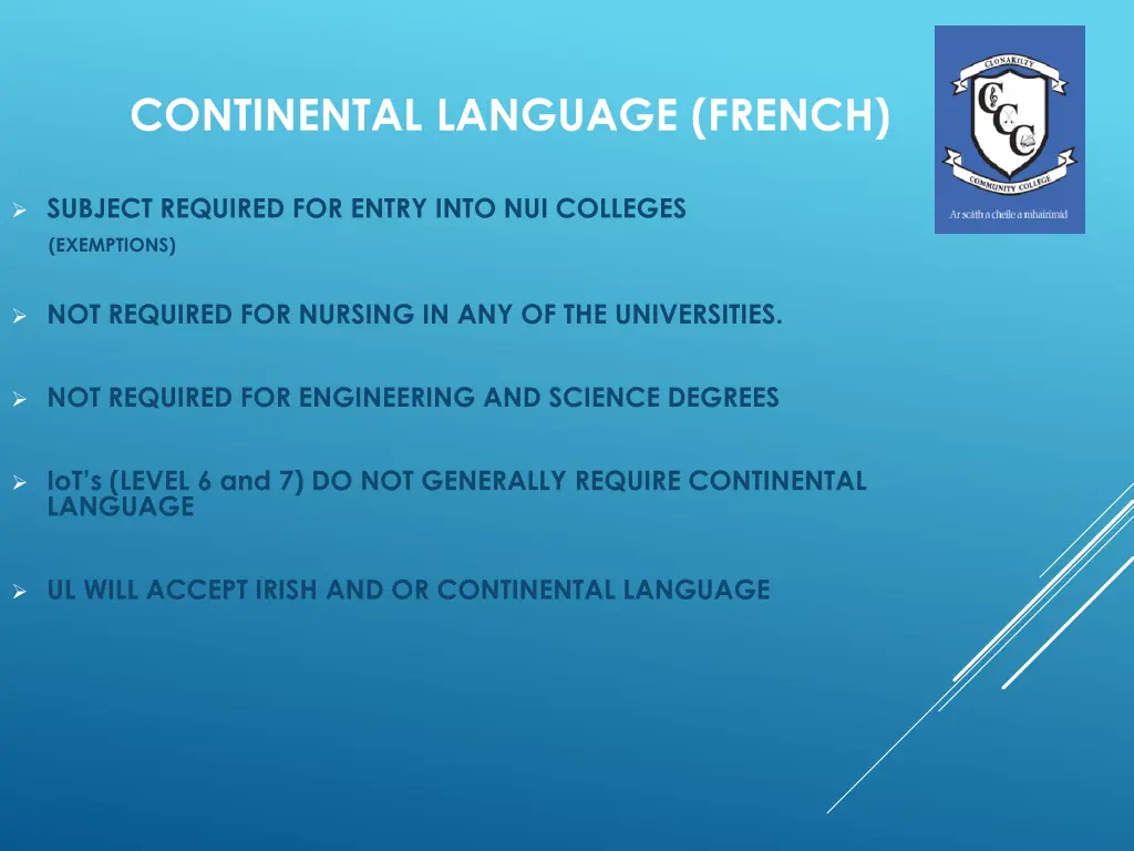 continental language french