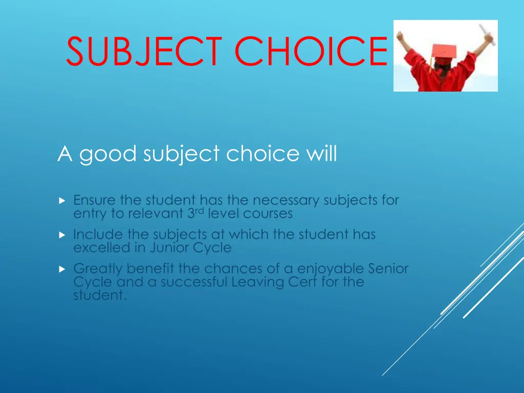 subject choice