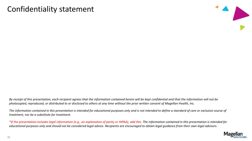 confidentiality statement