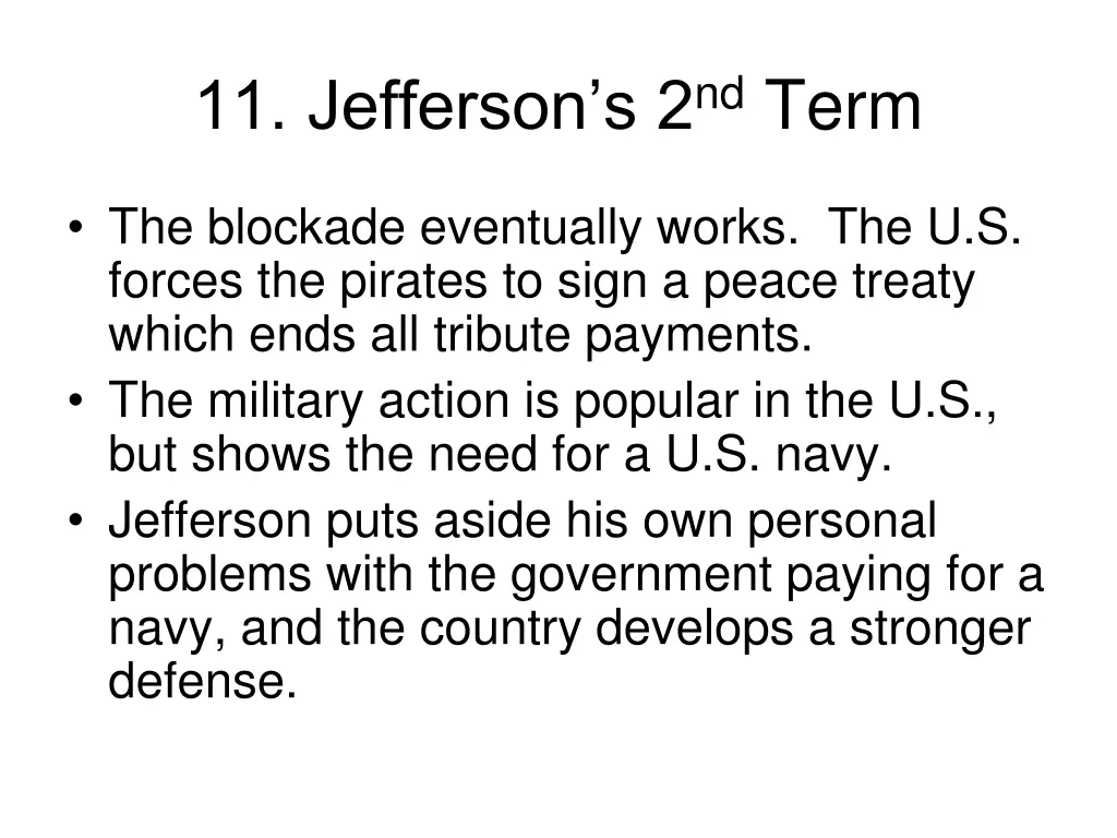 11 jefferson s 2 nd term 1