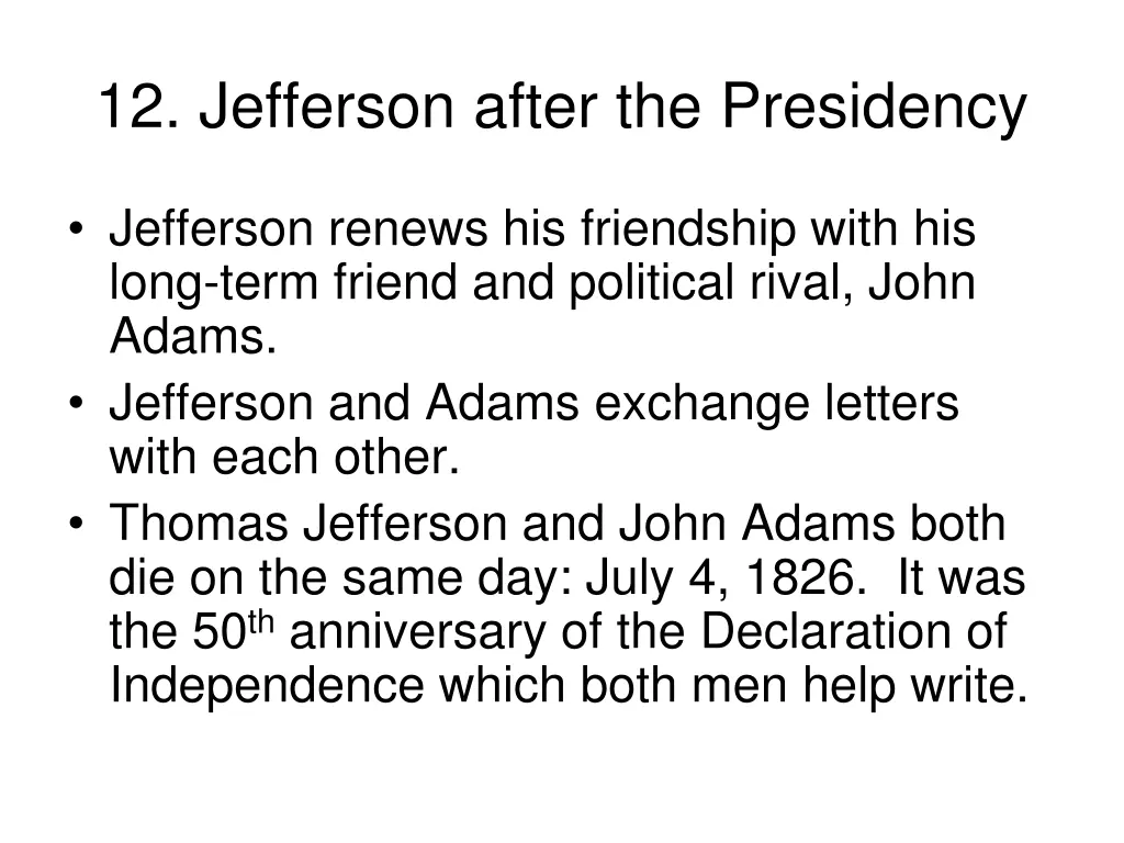 12 jefferson after the presidency 1