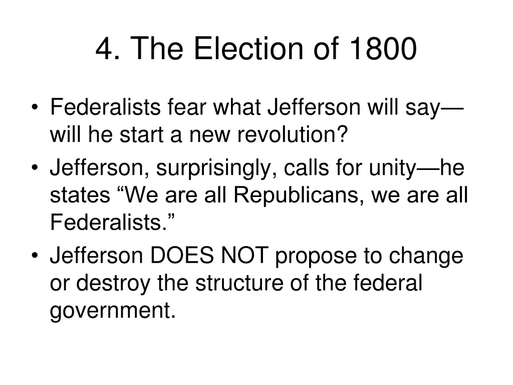 4 the election of 1800 5