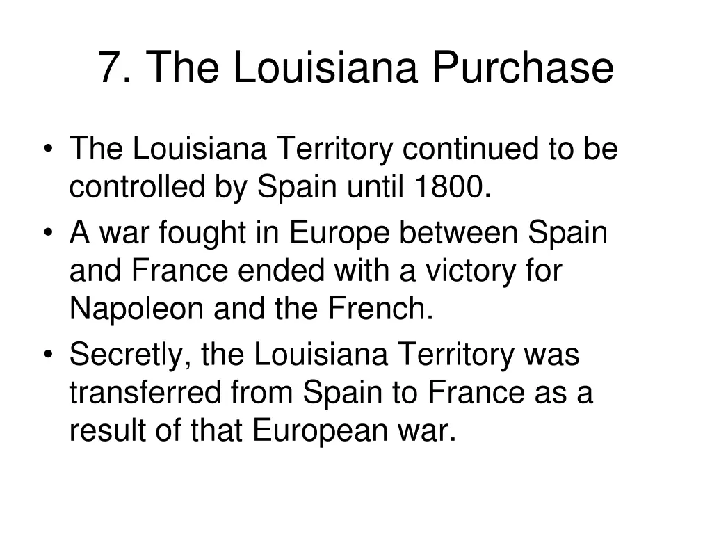 7 the louisiana purchase 1