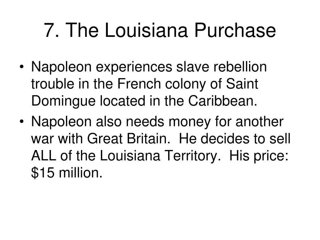 7 the louisiana purchase 6