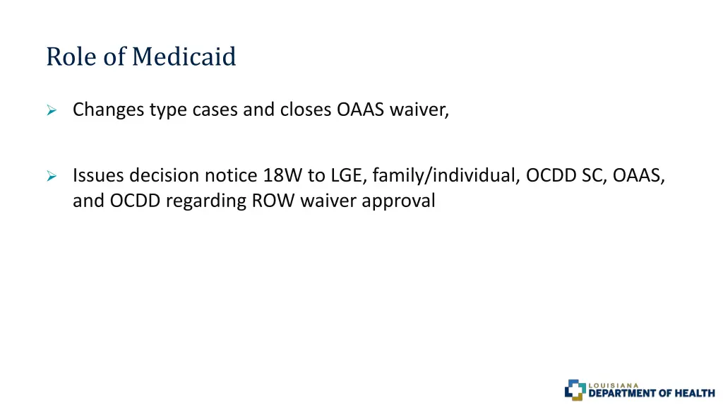 role of medicaid