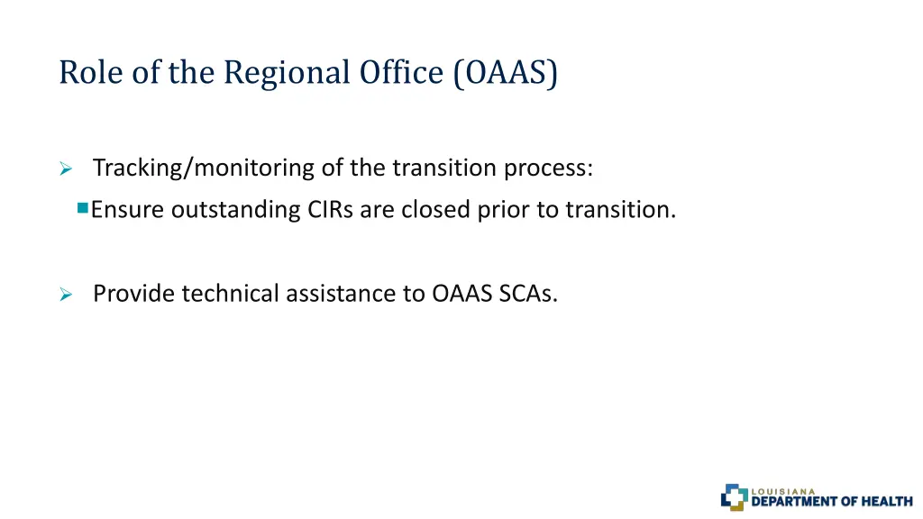 role of the regional office oaas