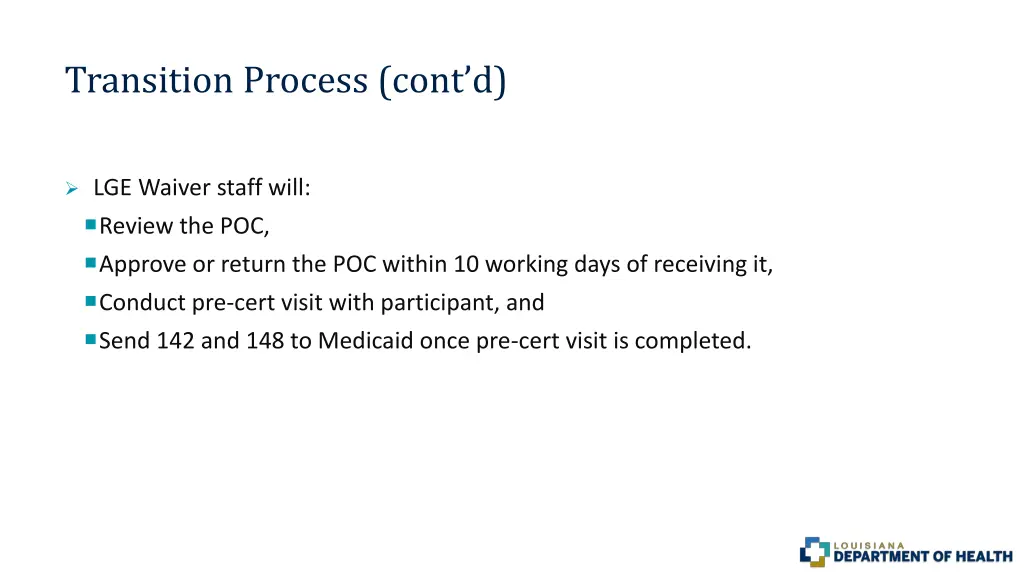 transition process cont d 2